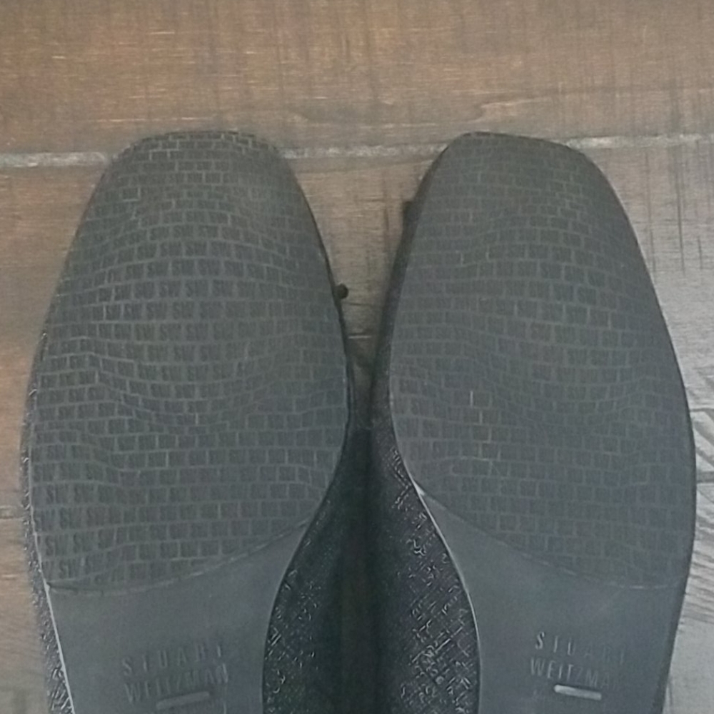 Stuart Weitzman Black Plaid Flats Size 8N - Picture 7 of 8